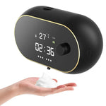 Black Wall-Mounted Automatic Foam Soap Dispenser with LED Display - Furniture > Bathroom > Toilets