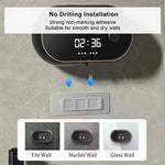 Black Wall-Mounted Automatic Foam Soap Dispenser with LED Display - Furniture > Bathroom > Toilets