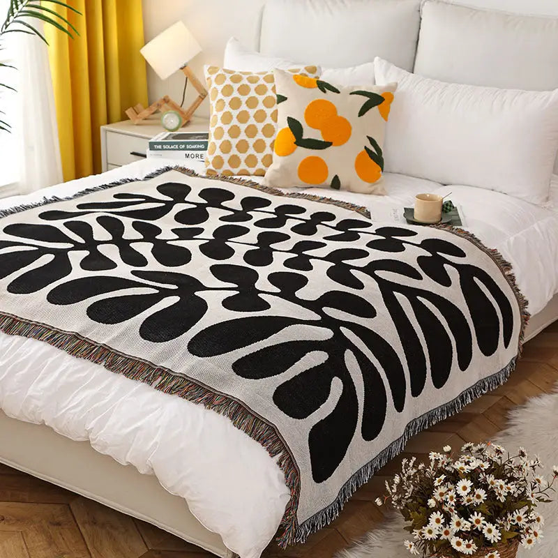 Black-white Vintage American Windline Blanket - Multi-Use Design - Home & Garden > Bedding > Blankets & Throws