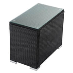 Black Wicker End Table - Furniture > Outdoor