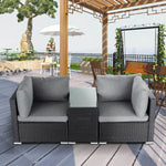 Black Wicker End Table - Furniture > Outdoor