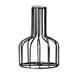 Black Wrought Iron Hydroponic Glass Flower Decoration - no Fake Flowers - Black - Home & Garden > Decor > Vases & Table