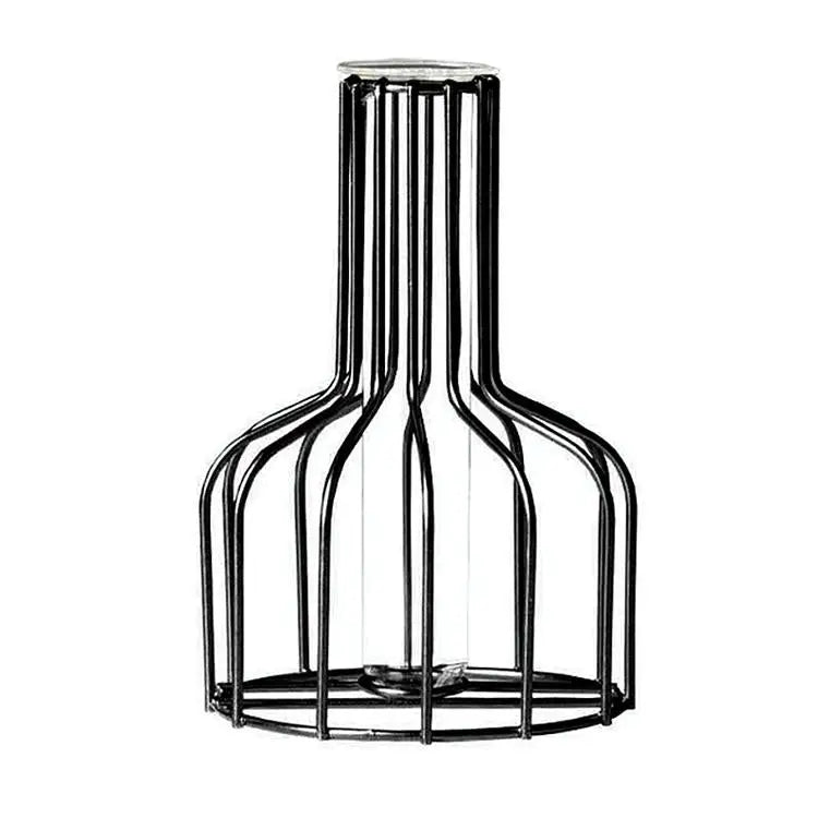 Black Wrought Iron Hydroponic Glass Flower Decoration - no Fake Flowers - Gold - Home & Garden > Decor > Vases & Table