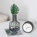 Black Wrought Iron Hydroponic Glass Flower Decoration - no Fake Flowers - Gold - Home & Garden > Decor > Vases & Table