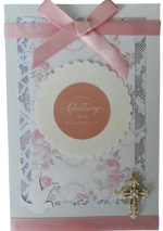 Vintage Baby Girl Christening Greeting Card – Design A by The Vintage Card Boutique