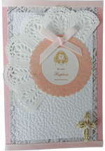Vintage Baby Girl Baptism Greeting Card – Design B by The Vintage Card Boutique
