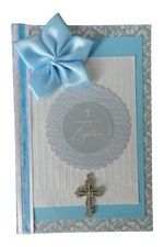 Vintage Baby Boy Baptism Greeting Card – Design B by The Vintage Card Boutique