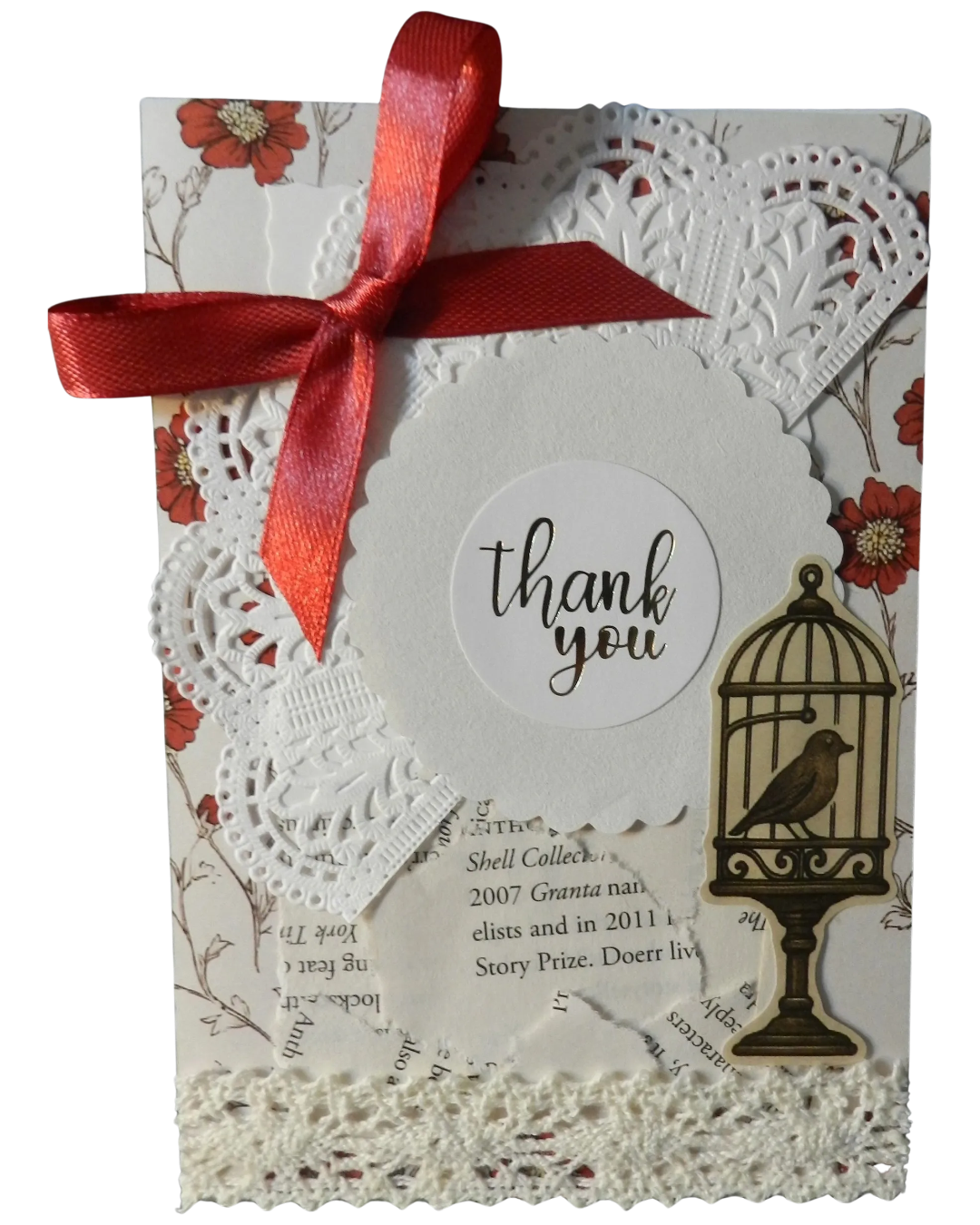 Vintage Thank You Greeting Card – Design A by The Vintage Card Boutique