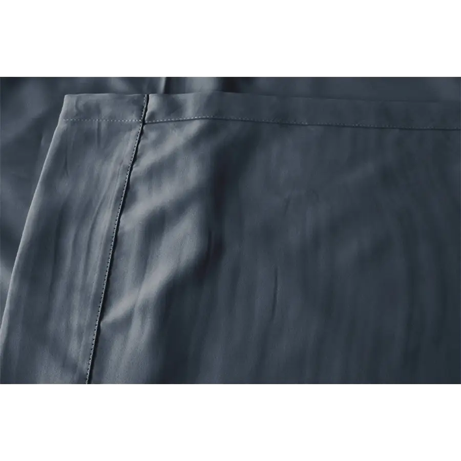 Blockout Curtains 260x160cm Drop PINCH PLEAT + Hooks High Level Fabric Grey Blue - Home & Garden > Curtains > Curtains