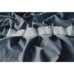 Blockout Curtains 260x160cm Drop PINCH PLEAT + Hooks High Level Fabric Grey Blue - Home & Garden > Curtains > Curtains