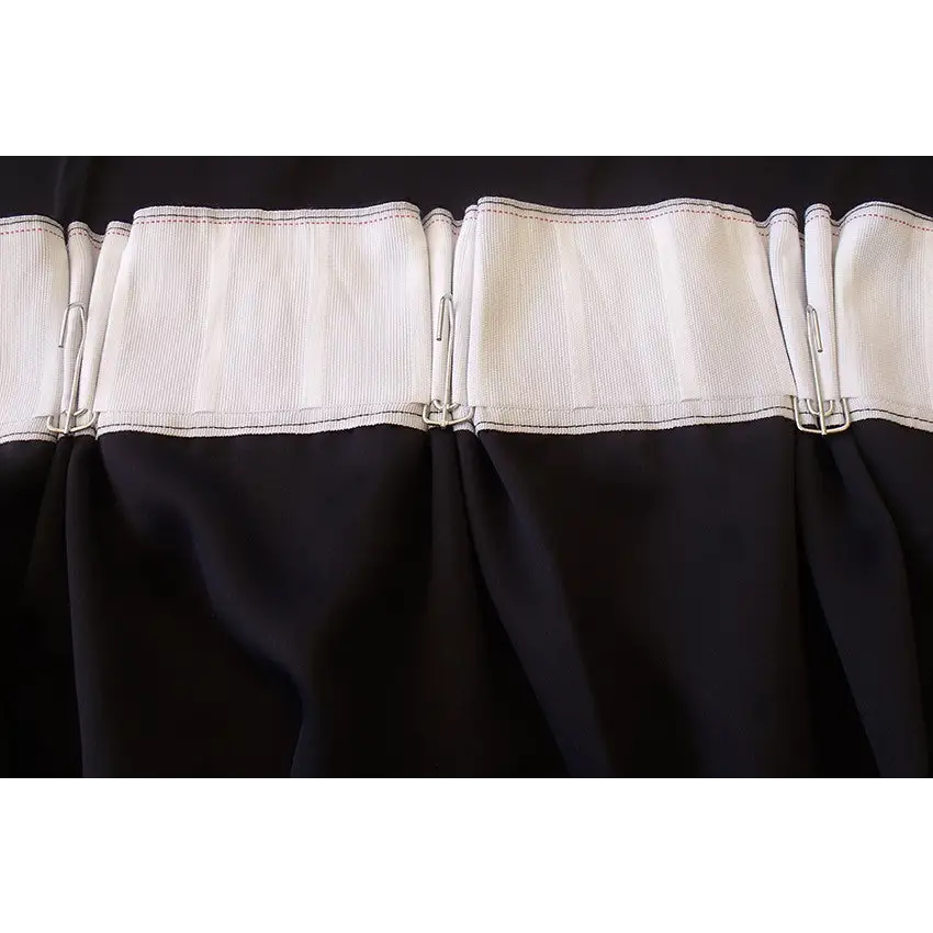 Blockout Curtains 2pcs 137x160cm PINCH PLEAT Blackout High Level Fabric Black - Home & Garden > Curtains > Curtains &
