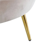 Bloomer Velvet Fabric Accent Sofa Love Chair - Beige - Furniture > Sofas