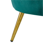 Bloomer Velvet Fabric Accent Sofa Love Chair - Green - Furniture > Sofas