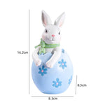 Blue Easter Rabbit Egg Resin Decoration - Charming Festive Gift for Kids’ Rooms and Holidays - Home & Garden > Decor >