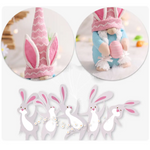 Blue Fat Doll Easter Gnome Doll - Knitted Fabric with Egg and Bunny Ears Decor - Home & Garden > Decor > Vases & Table