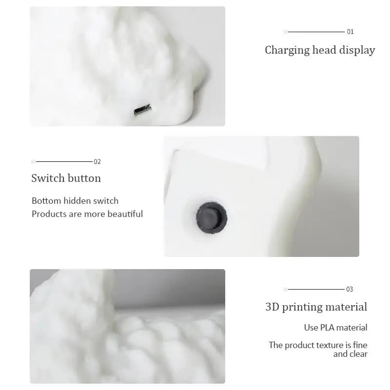 Blue Ice Dragon 3D Printed LED Dragon Flame Night Light - Unique Decorative Lamp for Desk Bedroom & Gift Ideas - Home &