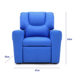 Blue Kids push back recliner chair with cup holder - Baby & Kids > Kid’s Furniture