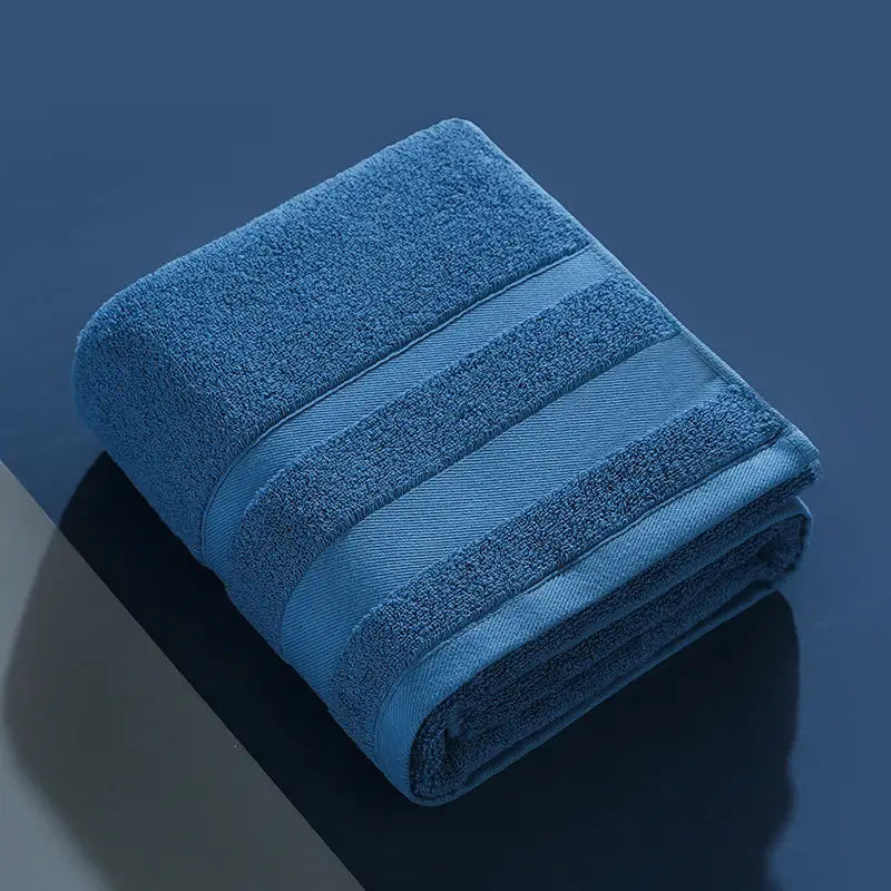 Blue Luxury 100% Cotton Bath Towel - 70x140cm Soft & Absorbent 380g Towel - Home & Garden > Bathroom Accessories > Bath