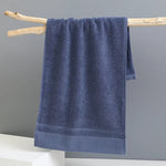 Blue Luxury 100% Cotton Face Towel Set - 3-Piece Thick & Absorbent Towels - Home & Garden > Bathroom Accessories > Bath