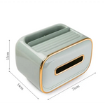 Blue PET Luxury Tissue Box – Multifunctional Desktop Paper Towel Organizer for Home and Living Room - Home & Garden >