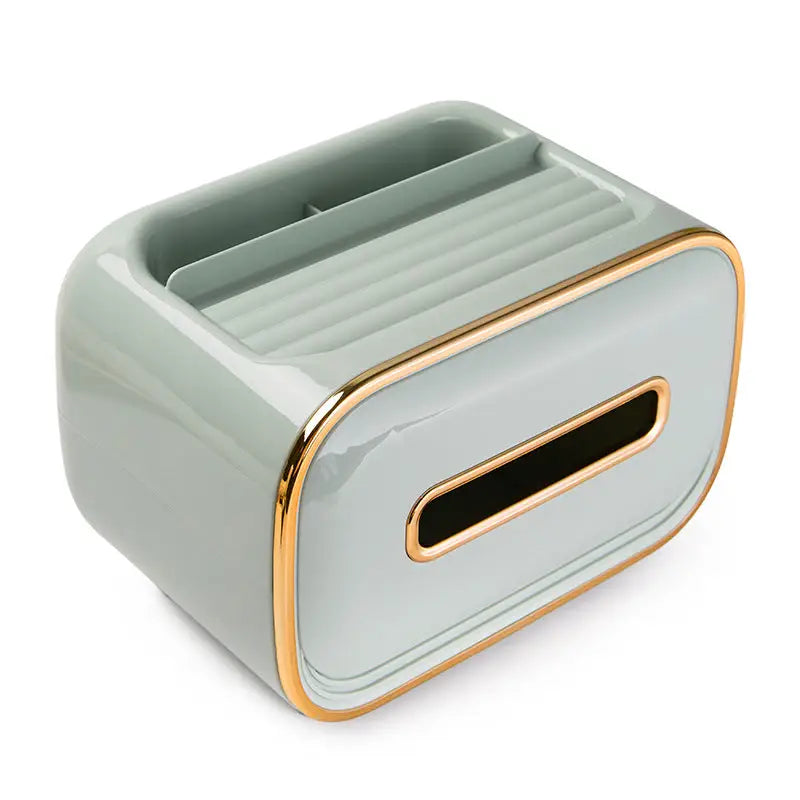 Blue PET Luxury Tissue Box – Multifunctional Desktop Paper Towel Organizer for Home and Living Room - Home & Garden >