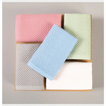 Blue Premium 3-Piece Waffle Weave Cotton Towel Set - Lightweight Quick-Dry & Absorbent - Bath Hand Face Cloth - Home &