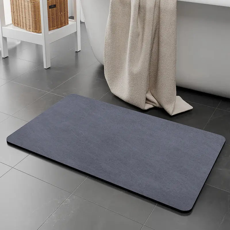 Blue Quick-Dry Absorbent Non-Slip Bath Rug for Bathroom Kitchen & Entryway 60x90cm - Home & Garden > Bathroom