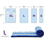 BLUE Roll Out Mattress Foldout Mat LARGE relaxation day bed camping or Yoga Matt Natural Kapok Filled_ 150 x 200 cm