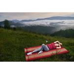 BLUE Roll Out Mattress Foldout Mat LARGE relaxation day bed camping or Yoga Matt Natural Kapok Filled_ 150 x 200 cm