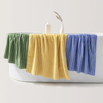 Blue Soft and Absorbent Cotton Towel Set | 3-Piece Luxury Bath Towels - Ideal for Adults Face & Bath Towels - Home &