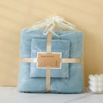 Blue Soft and Absorbent Towel Set – Wrap Towel and Bath Towel Set for Ultimate Comfort Bath towel 140*70cm face towel