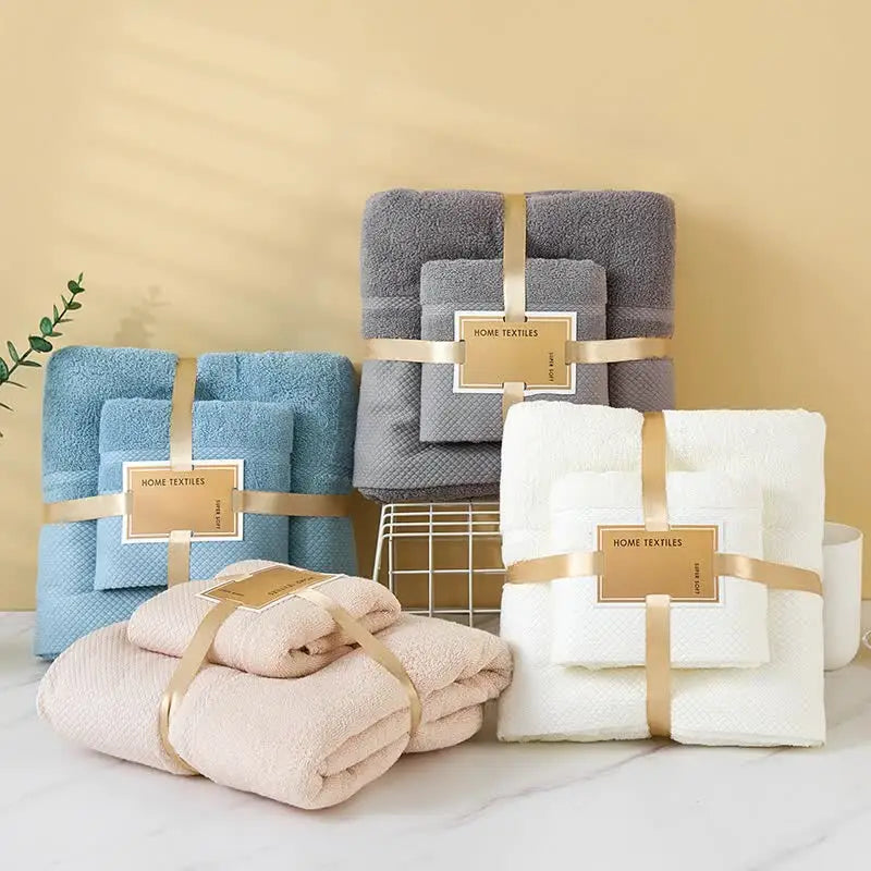 Blue Soft and Absorbent Towel Set – Wrap Towel and Bath Towel Set for Ultimate Comfort Bath towel 140*70cm face towel