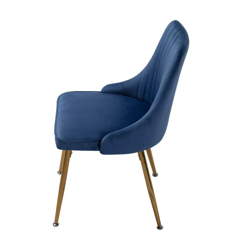 Blue Velvet Bistro Dining Set - Furniture > Dining