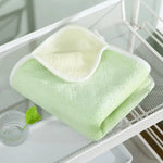 Bluish white Oversized Double-Sided Coral Fleece Bath Towel | Soft and Absorbent Thick & Warm 70x140cm - Home & Garden