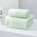Bluish white Oversized Double-Sided Coral Fleece Bath Towel | Soft and Absorbent Thick & Warm 70x140cm - Home & Garden