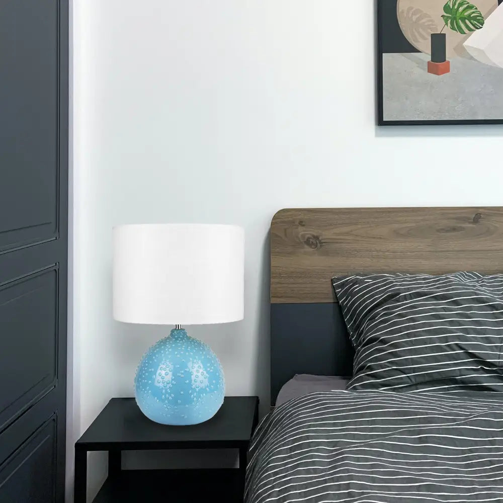 Boden Ceramic Table Lamp - Blue - Home & Garden > Lighting