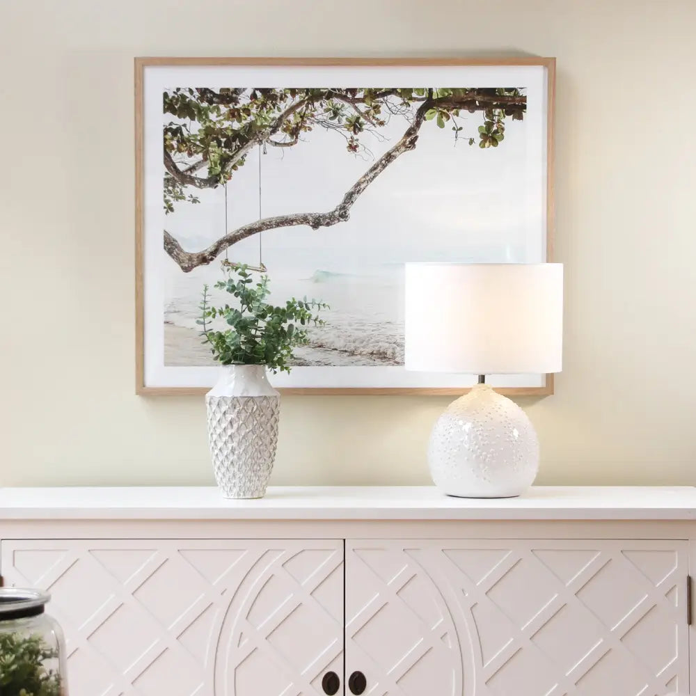 Boden Ceramic Table Lamp - White - Home & Garden > Lighting