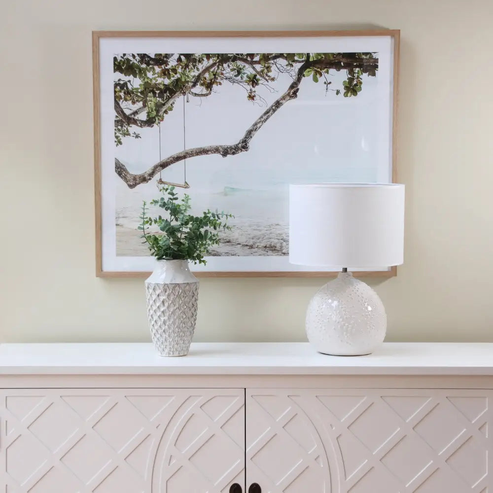 Boden Ceramic Table Lamp - White - Home & Garden > Lighting