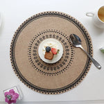 Bohemian Round Woven Placemats | Set of 5 with Fringe Design - Home & Garden > Kitchenware > Kitchen Utensils