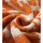 Bohemian Style Sofa Throw Blanket - Apricot Soft Faux Cashmere 130x170cm (850g) for Office Naps & AC Cover - Home &