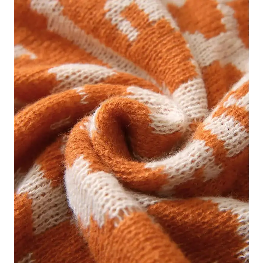 Bohemian Style Sofa Throw Blanket - Apricot Soft Faux Cashmere 130x170cm (850g) for Office Naps & AC Cover - Home &
