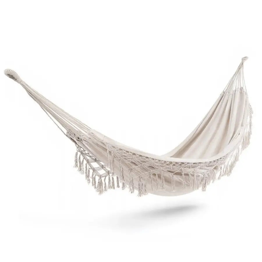 Boho Cotton Macrame Hammock-Natural - Home & Garden > Hammocks