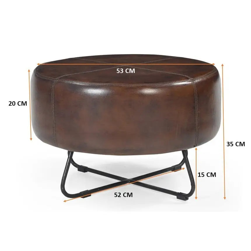 BOLERO LEATHER COFFEE TABLE/OTTOMAN - Furniture > Living Room > Ottomans & Footstools