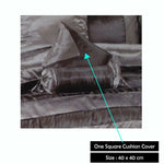 Boudoir Caledonia Black Silver Square Cushion Cover - Home & Garden > Bedding