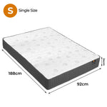 Boxed Comfort Pocket Spring Mattress Single - Furniture > Mattresses