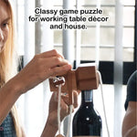 Brainteaser wine bottle mystery lock puzzle- open the lock before you can have a drink! Great party gift - Occasions >