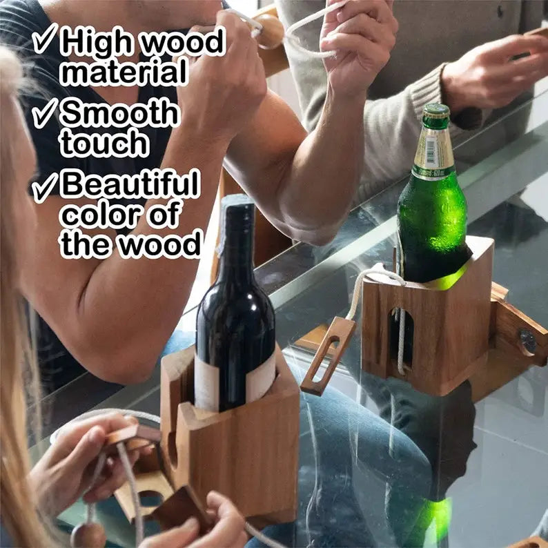 Brainteaser wine bottle mystery lock puzzle- open the lock before you can have a drink! Great party gift - Occasions >