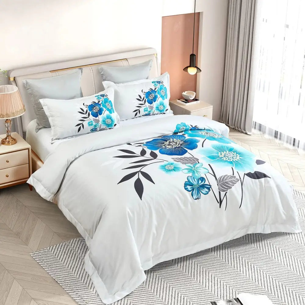 Braithe Floral Quilt Cover Set - King Size - Home & Garden > Bedding