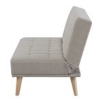 Brando 3 Seater Sofa Futon Bed Fabric Lounge Couch - Beige - Furniture > Sofas