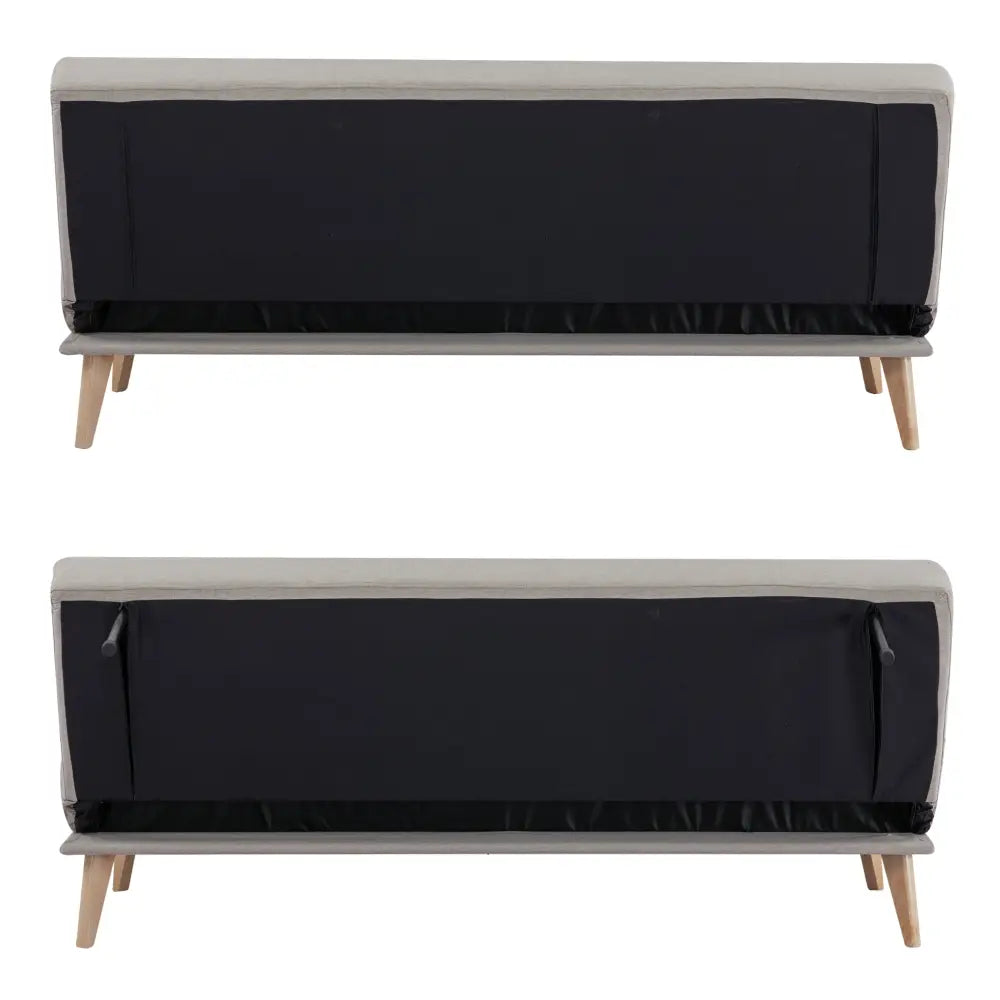 Brando 3 Seater Sofa Futon Bed Fabric Lounge Couch - Beige - Furniture > Sofas